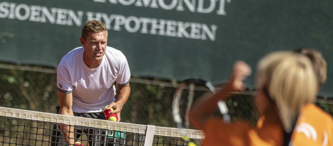 Tennis kinderen les van leraar Tennis kinderen les van leraar